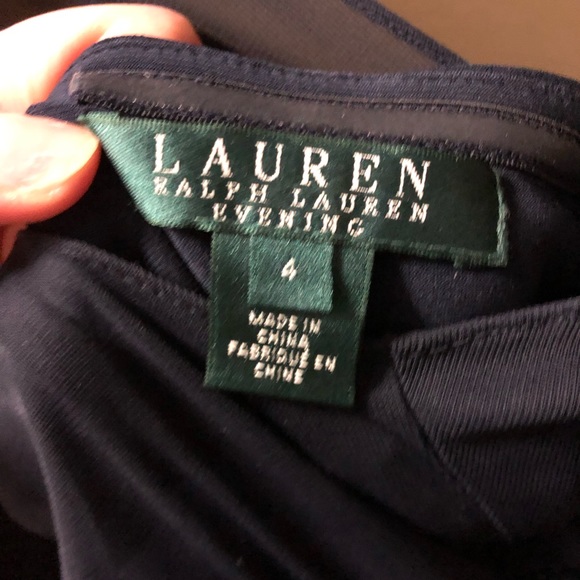 Ralph Lauren Evening Collection Navy Gown - Picture 3 of 4